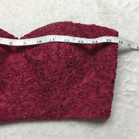 Alyce Paris Burgundy Maxi Dress - Picture 10 of 12